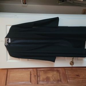 Womens Large Dumas Wool Coat Wrap Black